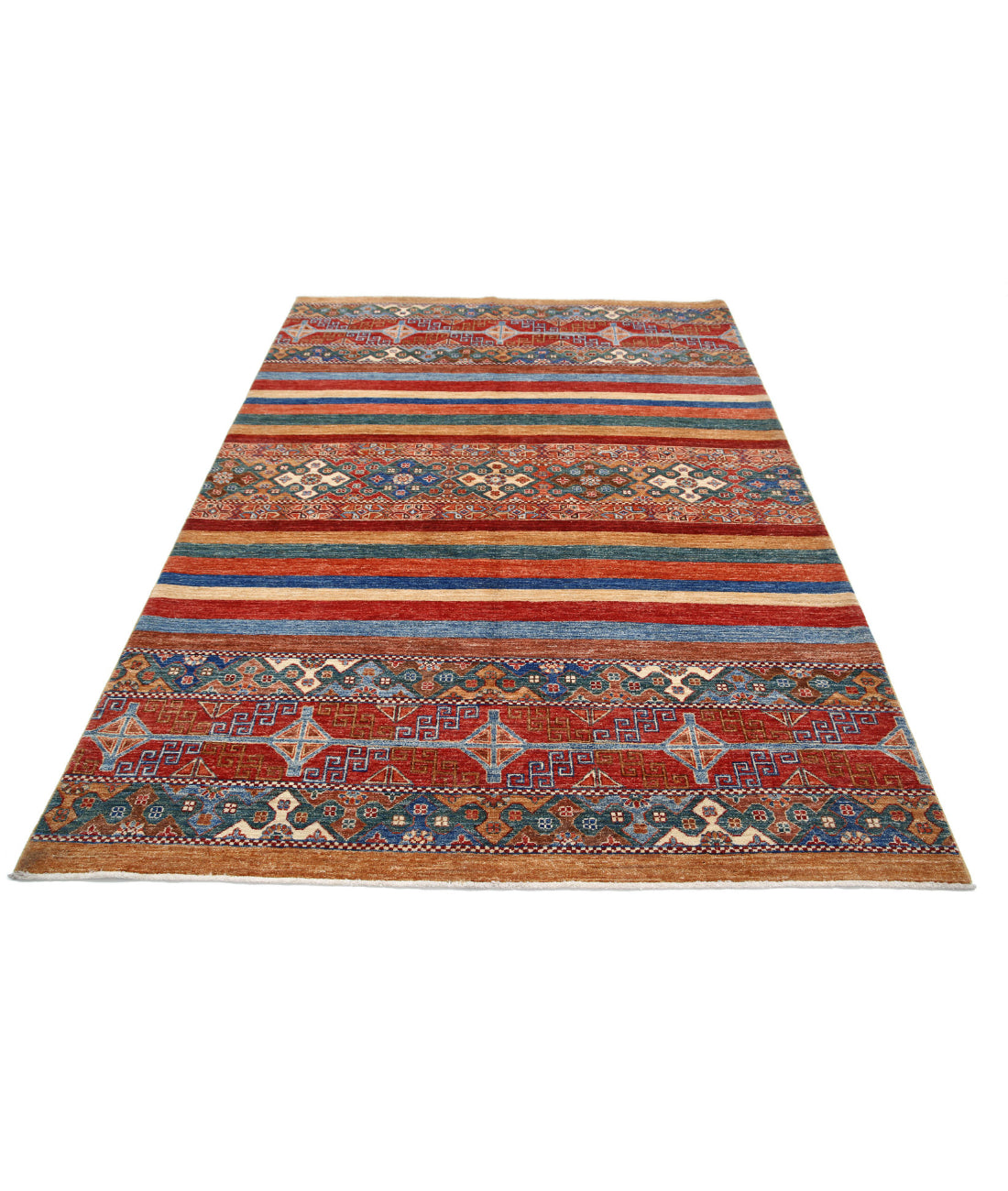 Khurjeen 5'9'' X 7'9'' Hand-Knotted Wool Rug 5'9'' x 7'9'' (173 X 233) / Multi / Multi