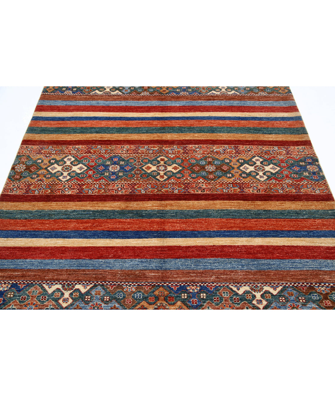 Khurjeen 5'9'' X 7'9'' Hand-Knotted Wool Rug 5'9'' x 7'9'' (173 X 233) / Multi / Multi