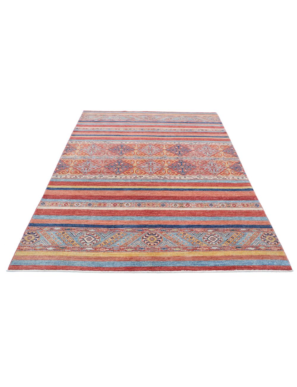 Khurjeen 5' 7" X 8' 1" Hand-Knotted Wool Rug 5' 7" X 8' 1" (170 X 246) / Multi / Multi