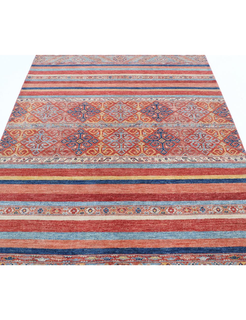 Khurjeen 5' 7" X 8' 1" Hand-Knotted Wool Rug 5' 7" X 8' 1" (170 X 246) / Multi / Multi