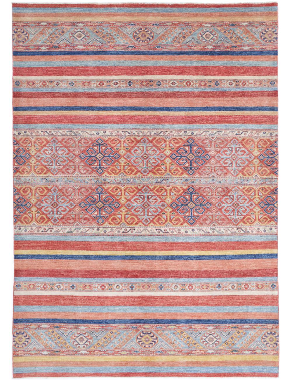 Khurjeen 5' 7" X 8' 1" Hand-Knotted Wool Rug 5' 7" X 8' 1" (170 X 246) / Multi / Multi