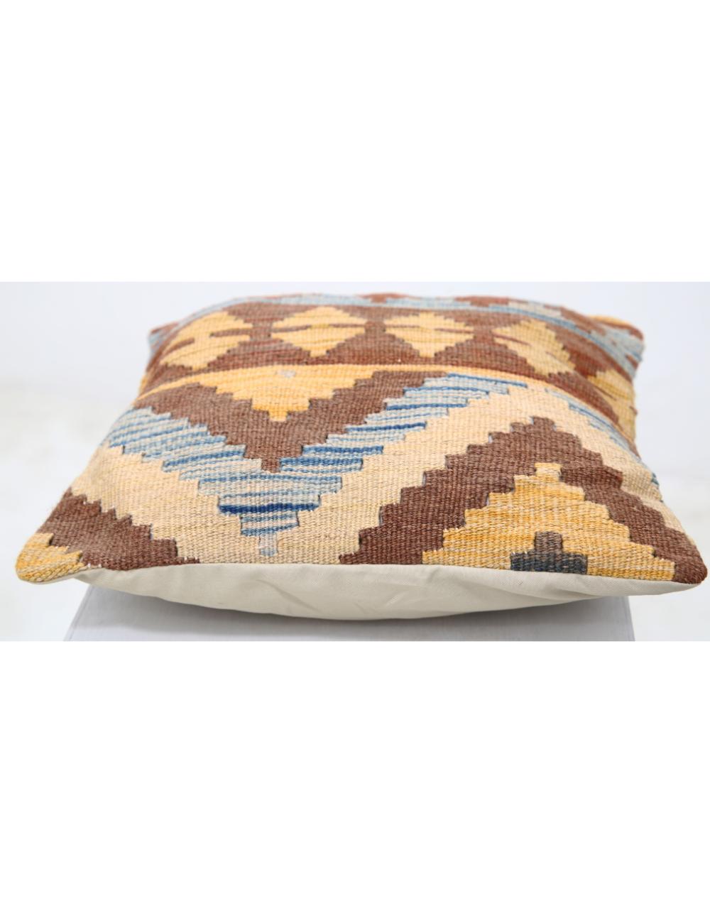 Pillows 1' 5" X 1' 5" Hand-Woven Wool Pillow 1' 5" X 1' 5" (43 X 43) / Multi / Multi