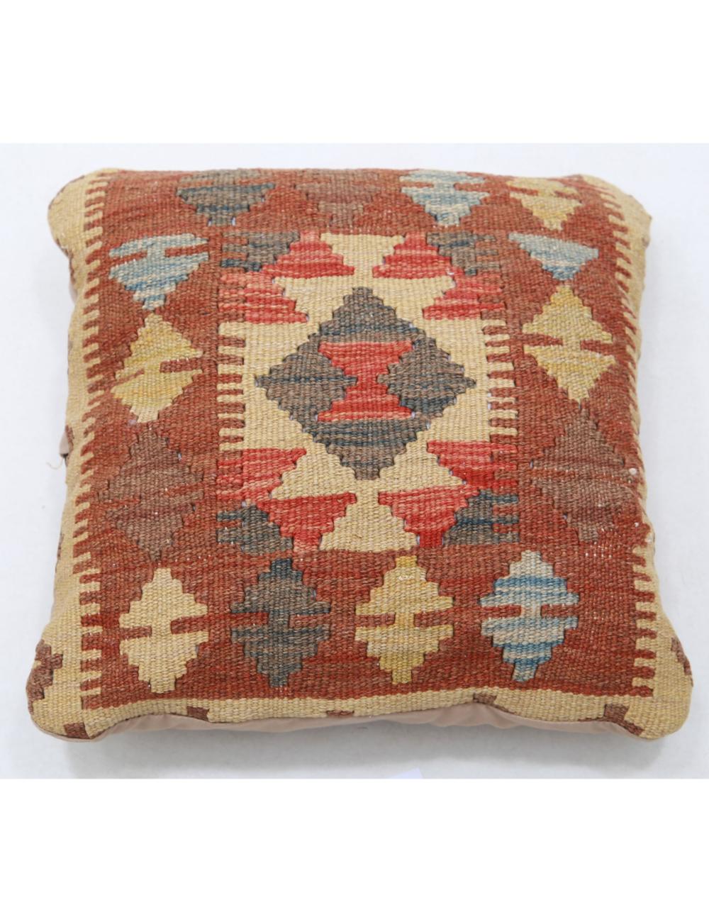 Pillows 1' 5" X 1' 5" Hand-Woven Wool Pillow 1' 5" X 1' 5" (43 X 43) / Multi / Multi