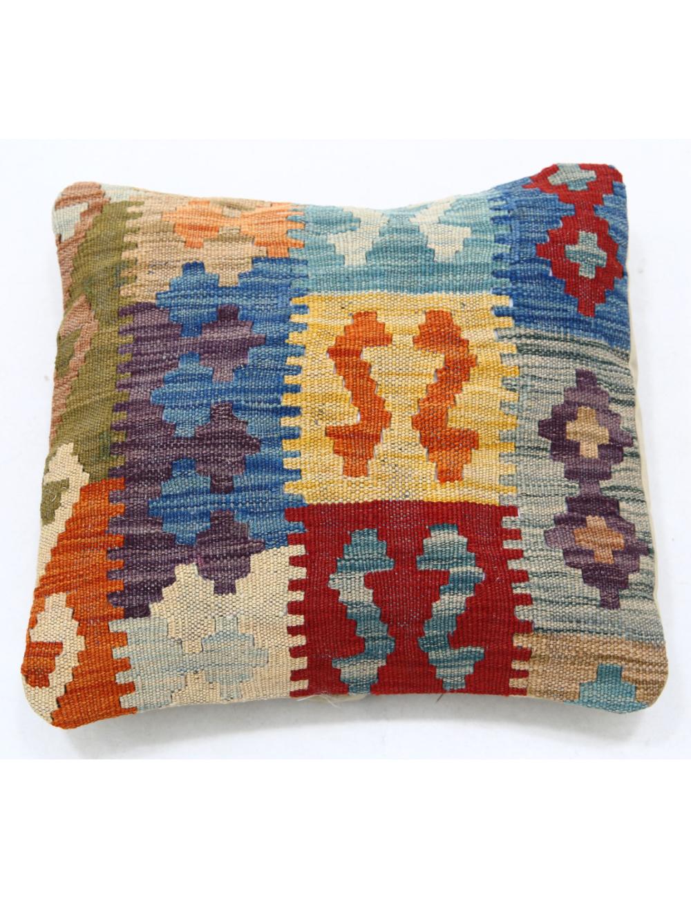 Pillows 1' 5" X 1' 5" Hand-Woven Wool Pillow 1' 5" X 1' 5" (43 X 43) / Multi / Multi