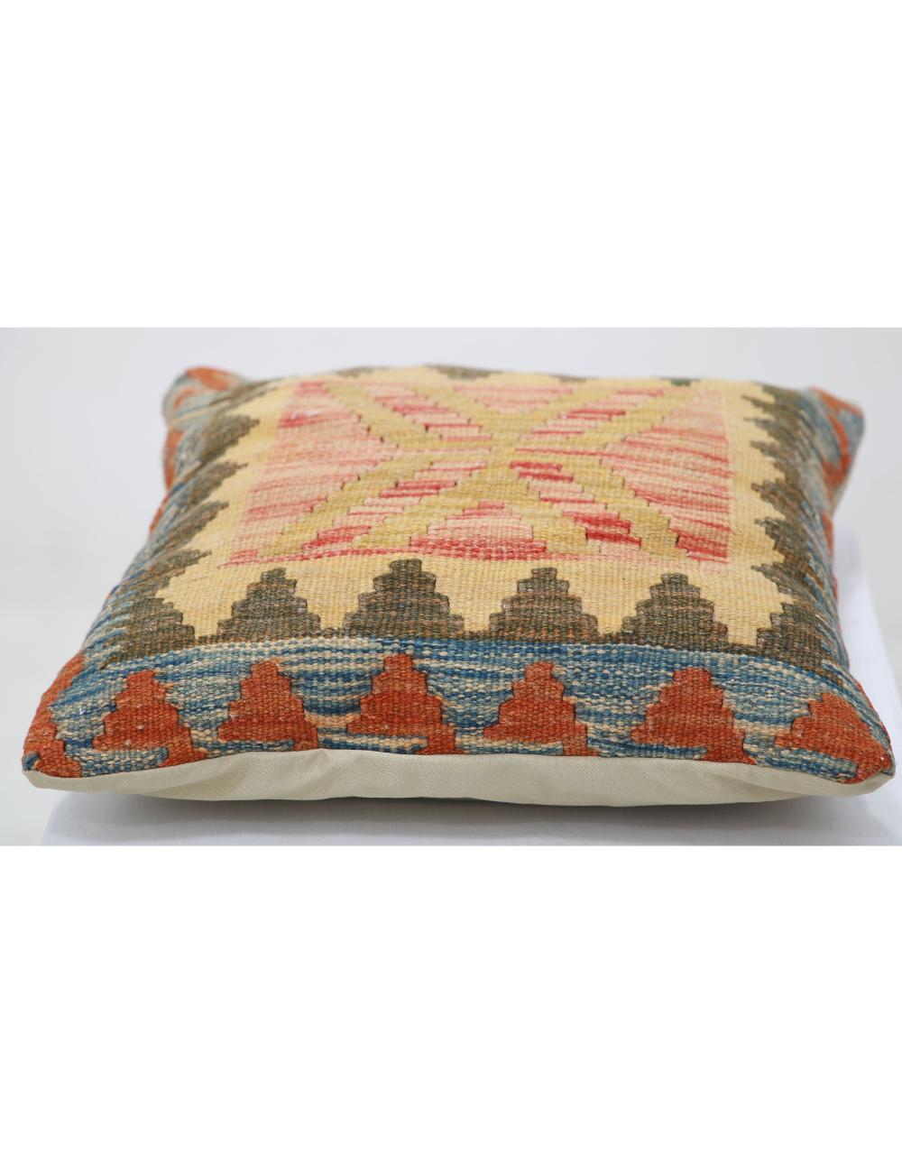 Pillows 1' 5" X 1' 5" Hand-Woven Wool Pillow 1' 5" X 1' 5" (43 X 43) / Multi / Multi