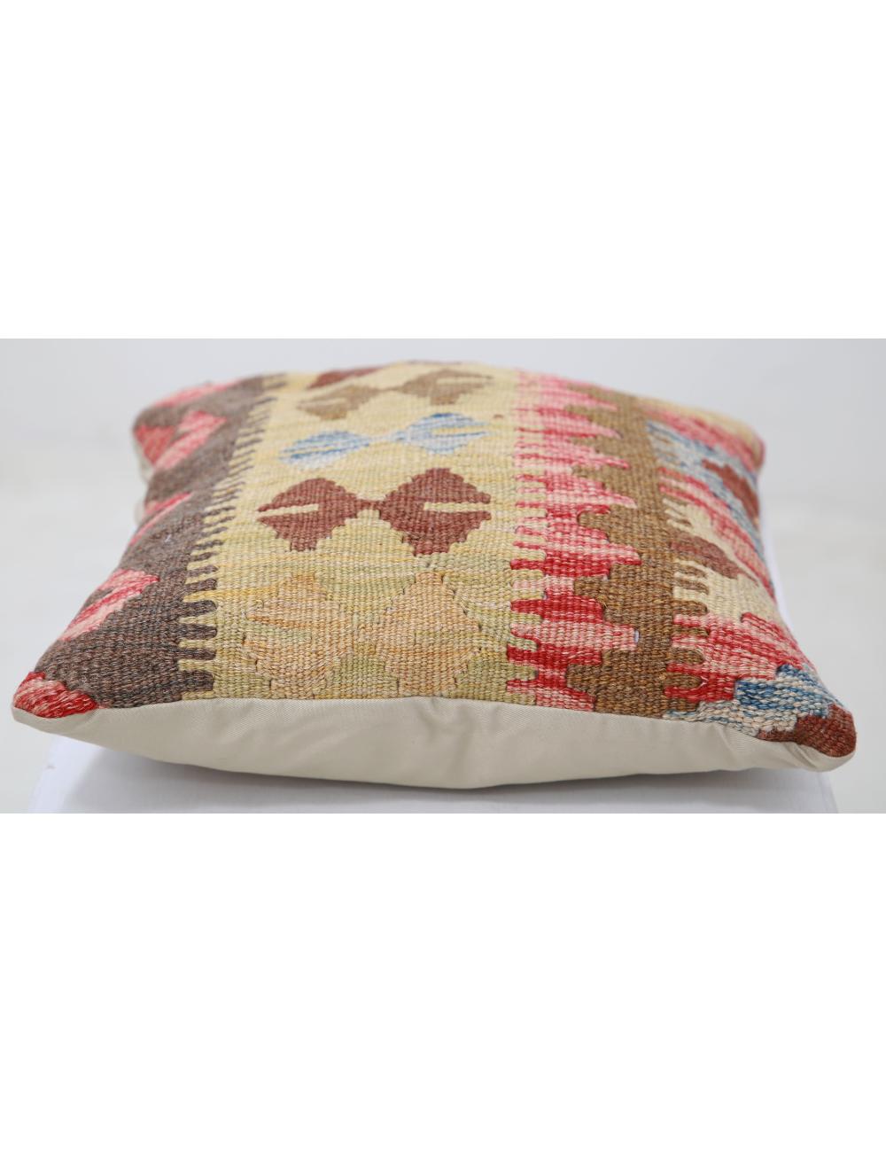 Pillows 1' 5" X 1' 5" Hand-Woven Wool Pillow 1' 5" X 1' 5" (43 X 43) / Multi / Multi