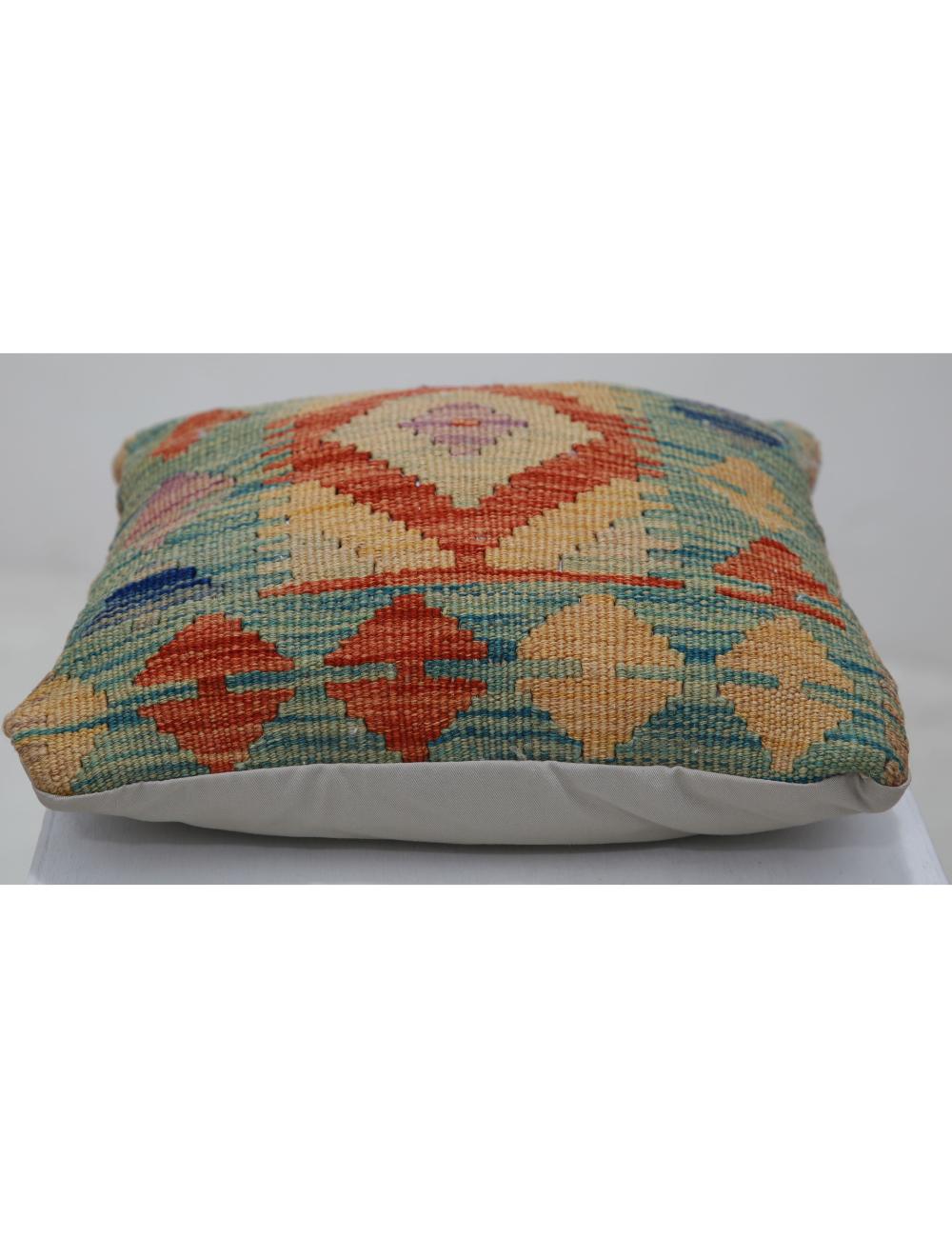 Pillows 1' 5" X 1' 5" Hand-Woven Wool Pillow 1' 5" X 1' 5" (43 X 43) / Multi / Multi