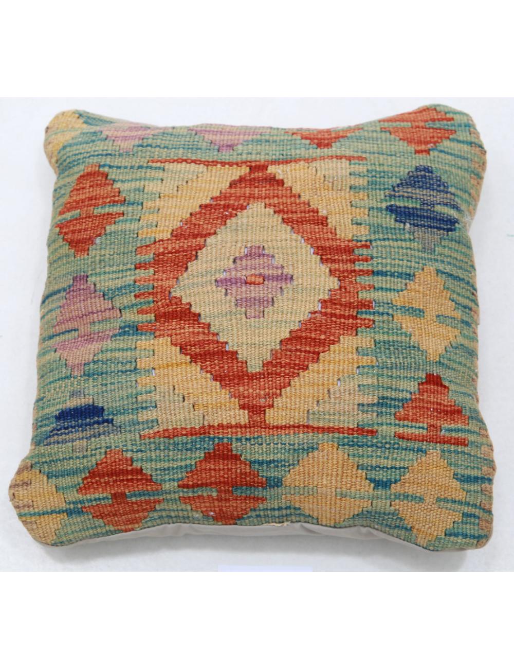 Pillows 1' 5" X 1' 5" Hand-Woven Wool Pillow 1' 5" X 1' 5" (43 X 43) / Multi / Multi