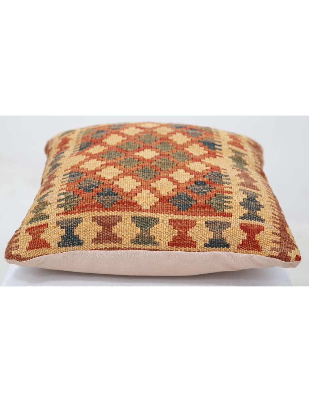 Pillows 1' 5" X 1' 5" Hand-Woven Wool Pillow 1' 5" X 1' 5" (43 X 43) / Multi / Multi