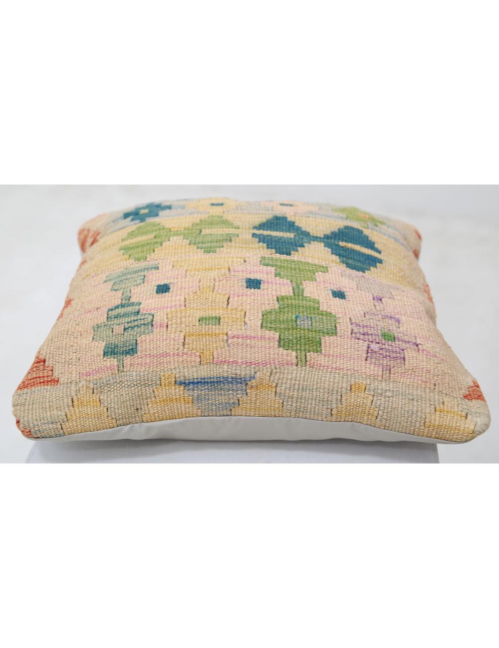 Pillows 1' 5" X 1' 5" Hand-Woven Wool Pillow 1' 5" X 1' 5" (43 X 43) / Multi / Multi