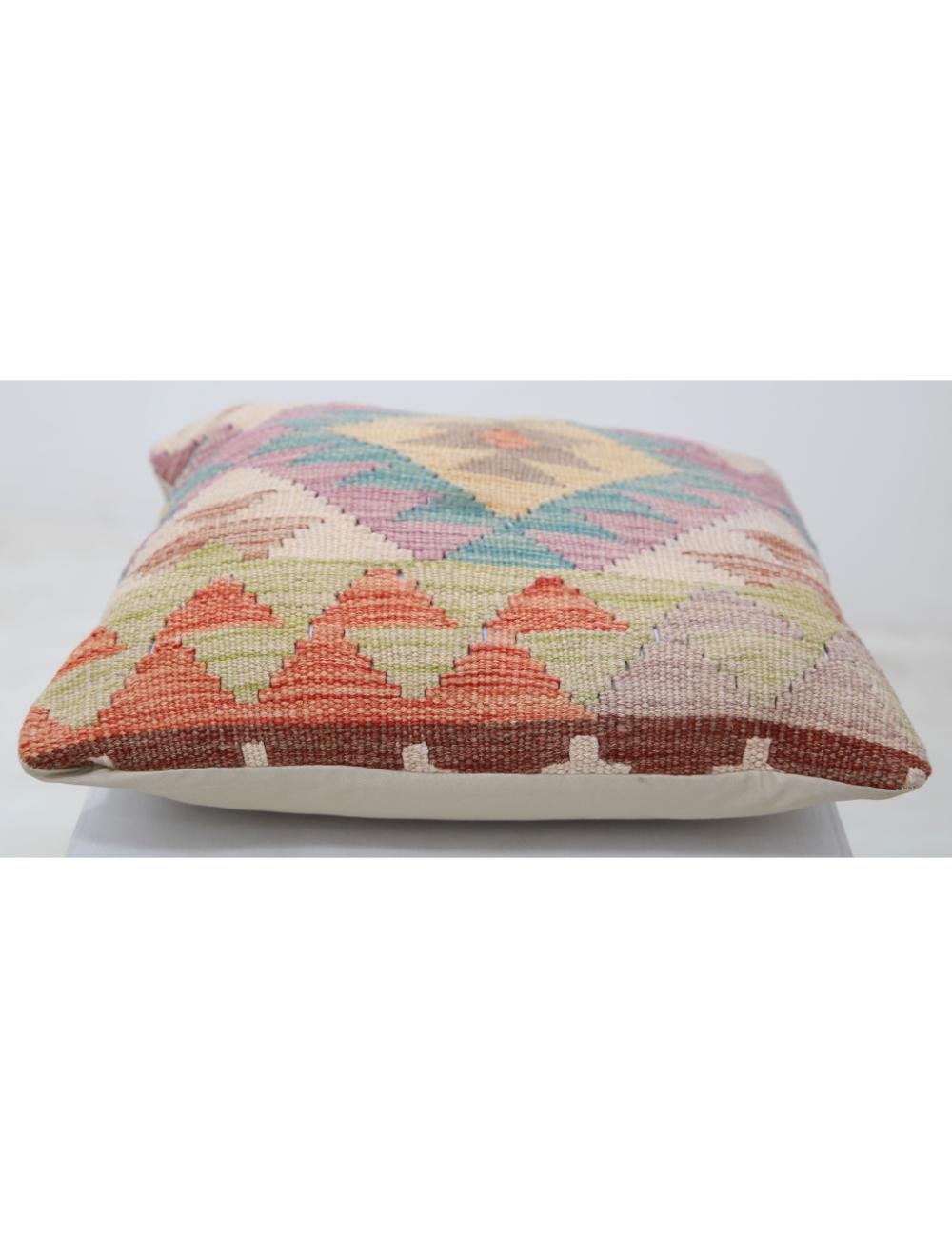 Pillows 1' 5" X 1' 5" Hand-Woven Wool Pillow 1' 5" X 1' 5" (43 X 43) / Multi / Multi