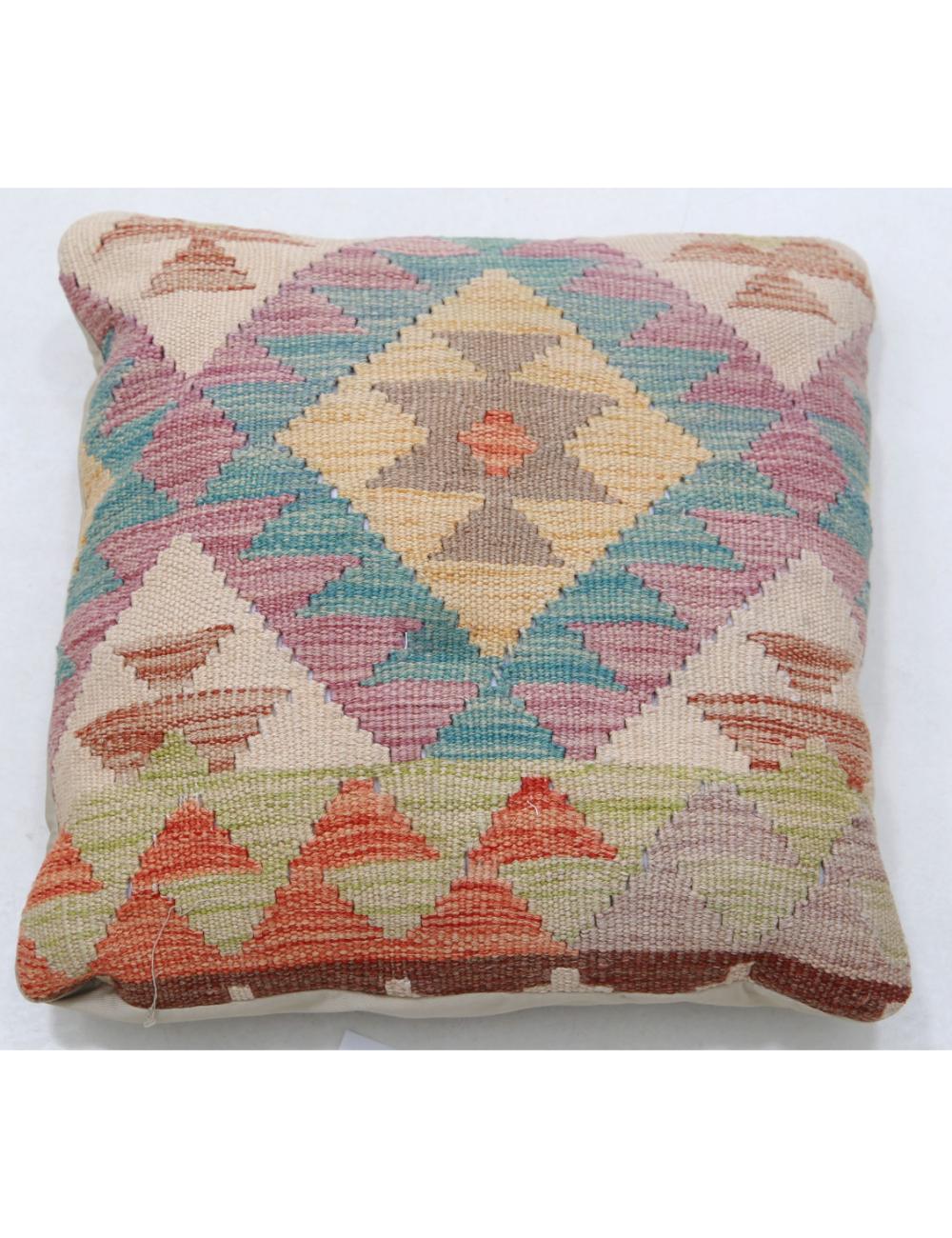 Pillows 1' 5" X 1' 5" Hand-Woven Wool Pillow 1' 5" X 1' 5" (43 X 43) / Multi / Multi