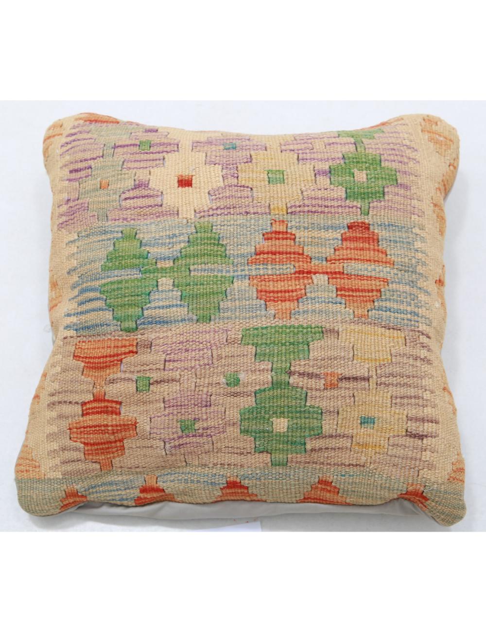 Pillows 1' 5" X 1' 5" Hand-Woven Wool Pillow 1' 5" X 1' 5" (43 X 43) / Multi / Multi