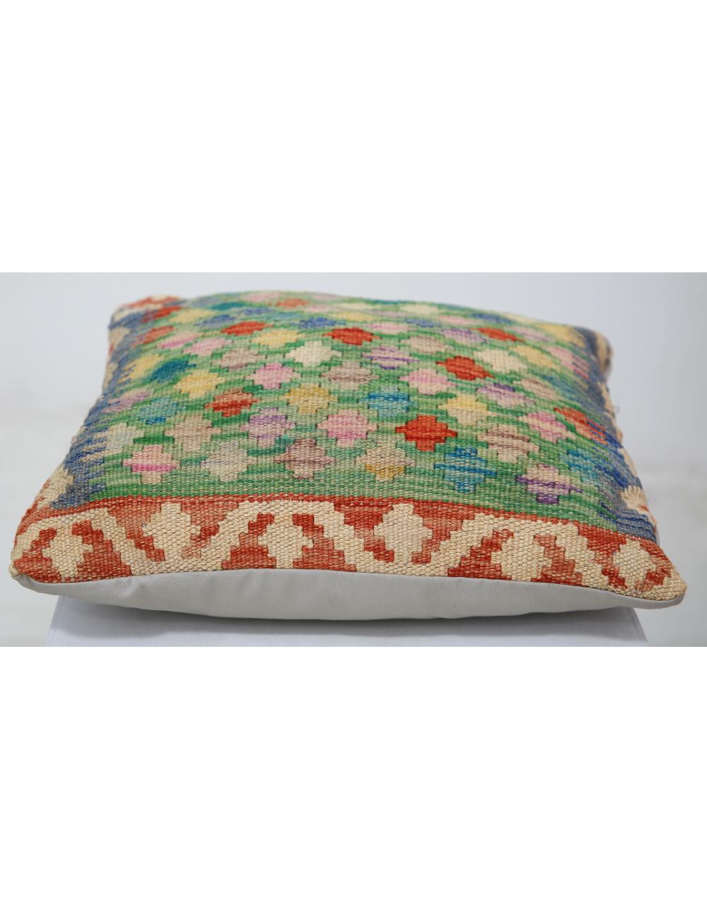 Pillows 1' 5" X 1' 5" Hand-Woven Wool Pillow 1' 5" X 1' 5" (43 X 43) / Multi / Multi