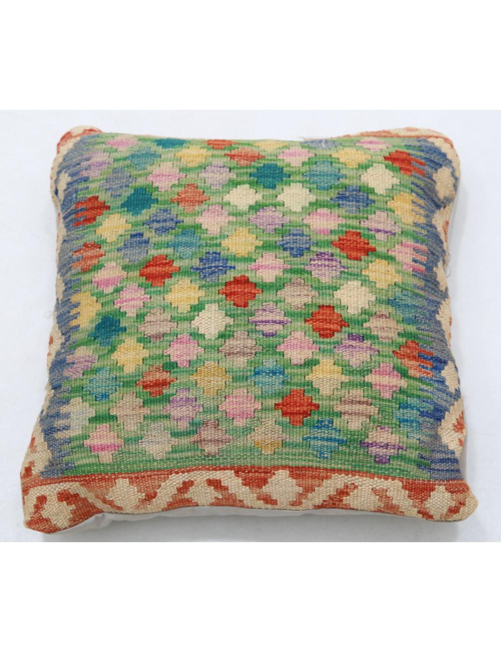 Pillows 1' 5" X 1' 5" Hand-Woven Wool Pillow 1' 5" X 1' 5" (43 X 43) / Multi / Multi