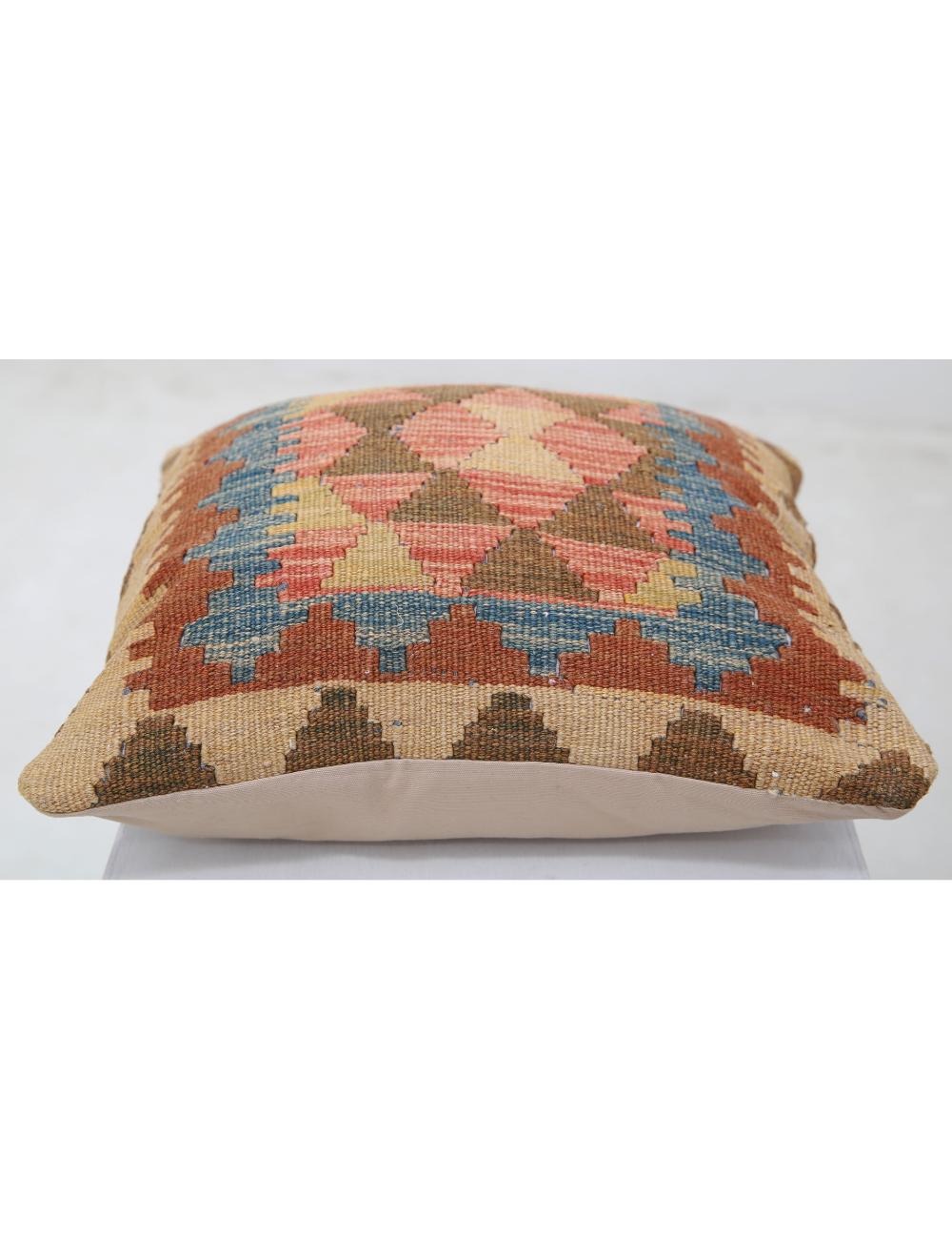 Pillows 1' 5" X 1' 5" Hand-Woven Wool Pillow 1' 5" X 1' 5" (43 X 43) / Multi / Multi