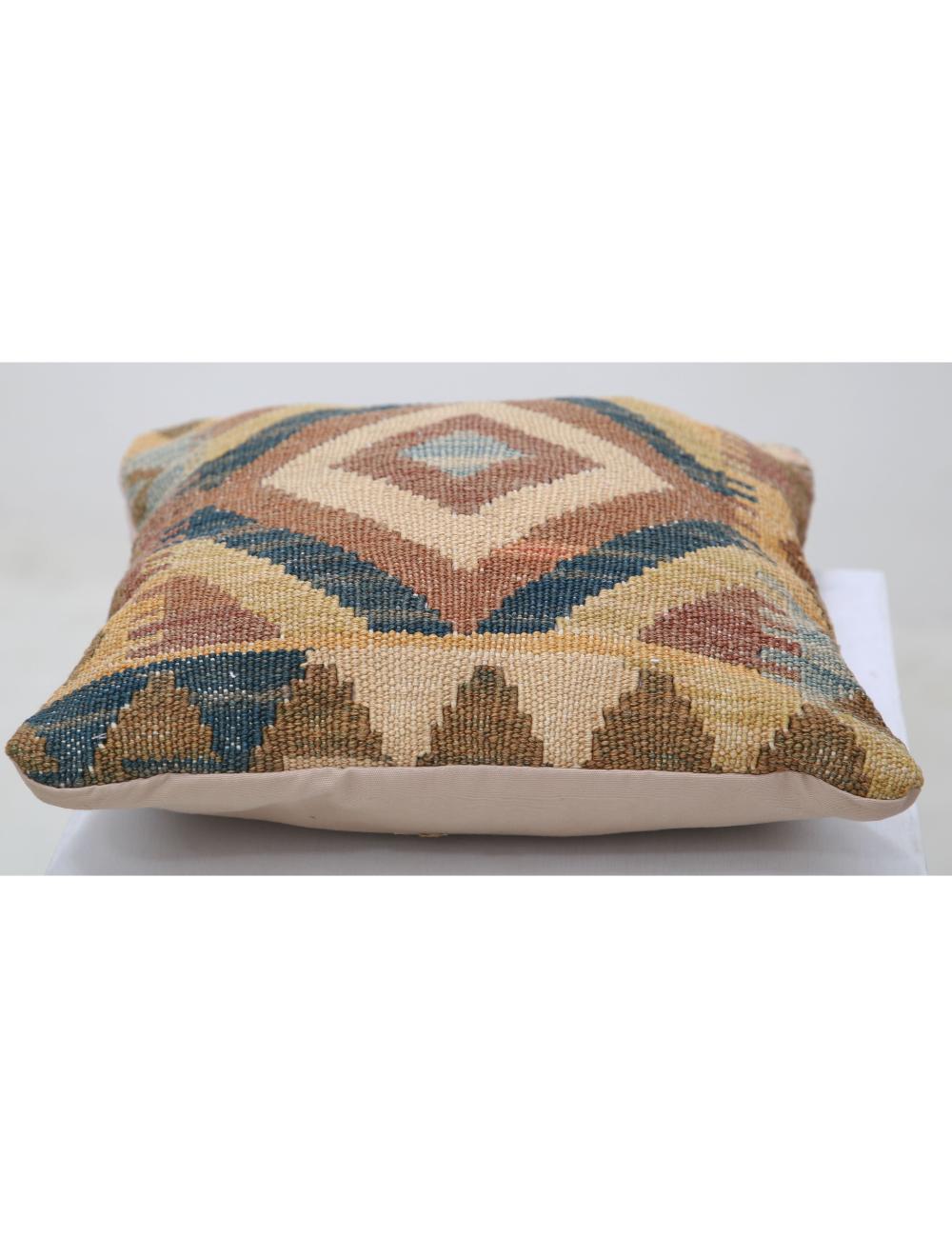 Pillows 1' 5" X 1' 5" Hand-Woven Wool Pillow 1' 5" X 1' 5" (43 X 43) / Multi / Multi