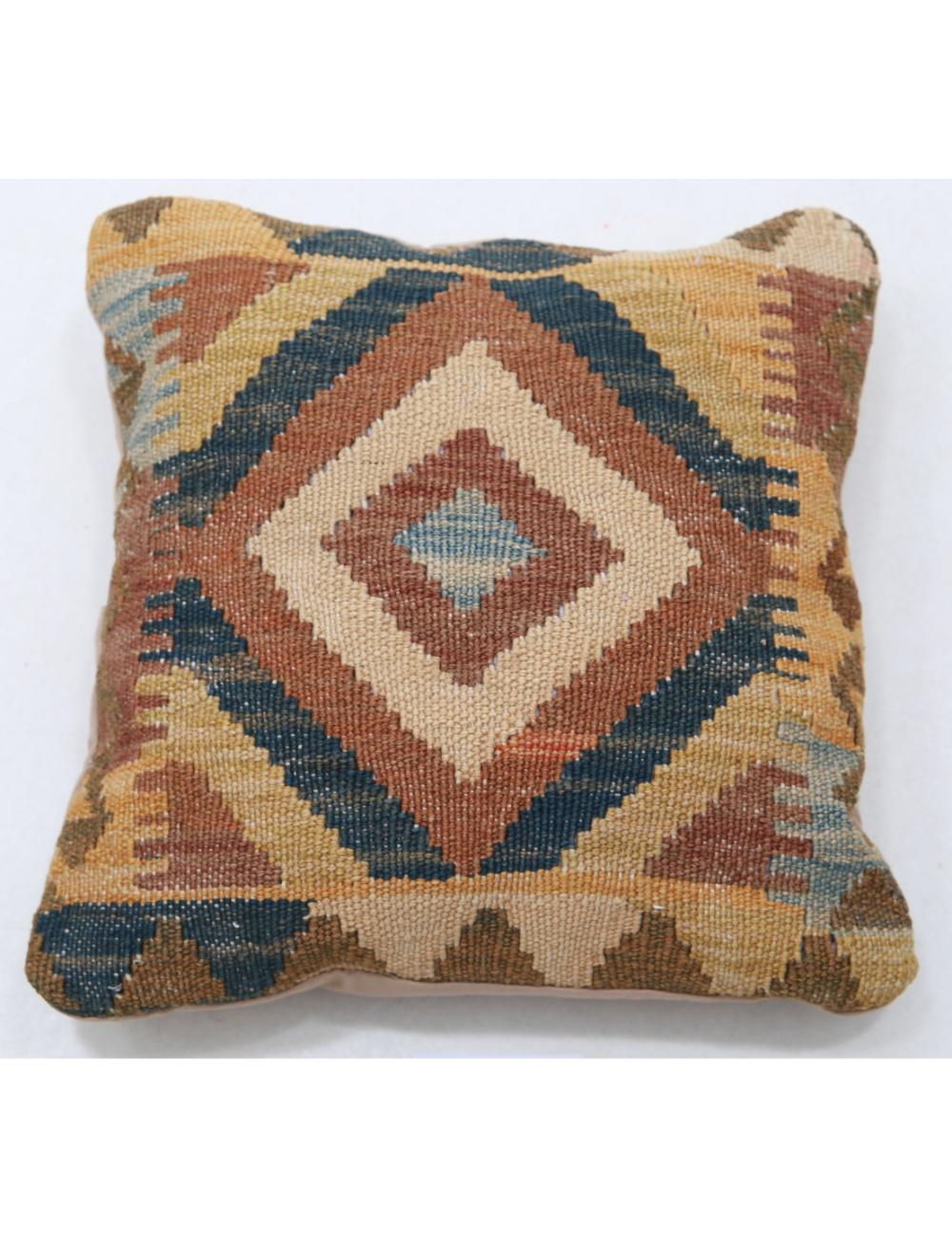 Pillows 1' 5" X 1' 5" Hand-Woven Wool Pillow 1' 5" X 1' 5" (43 X 43) / Multi / Multi