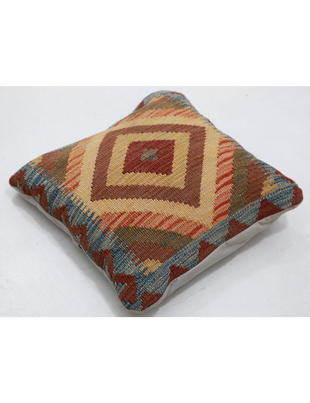 Pillows 1' 5" X 1' 5" Hand-Woven Wool Pillow 1' 5" X 1' 5" (43 X 43) / Multi / Multi