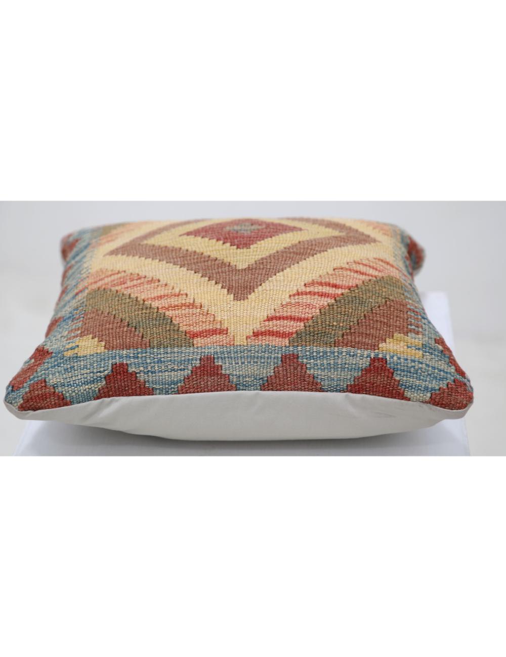 Pillows 1' 5" X 1' 5" Hand-Woven Wool Pillow 1' 5" X 1' 5" (43 X 43) / Multi / Multi