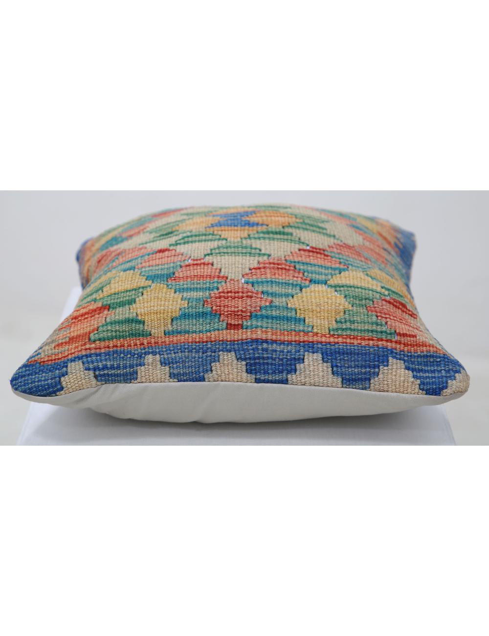 Pillows 1' 5" X 1' 5" Hand-Woven Wool Pillow 1' 5" X 1' 5" (43 X 43) / Multi / Multi