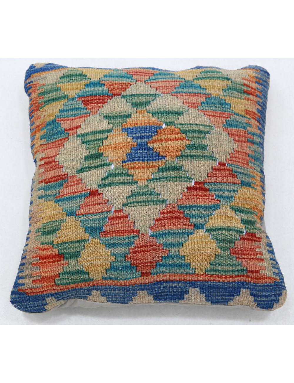 Pillows 1' 5" X 1' 5" Hand-Woven Wool Pillow 1' 5" X 1' 5" (43 X 43) / Multi / Multi