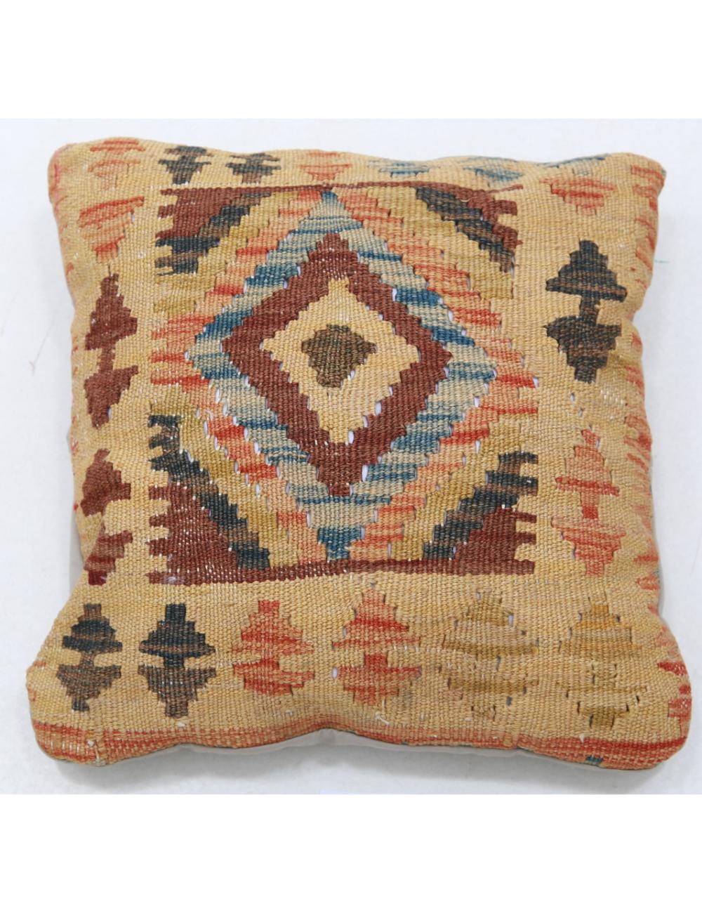 Pillows 1' 5" X 1' 5" Hand-Woven Wool Pillow 1' 5" X 1' 5" (43 X 43) / Multi / Multi