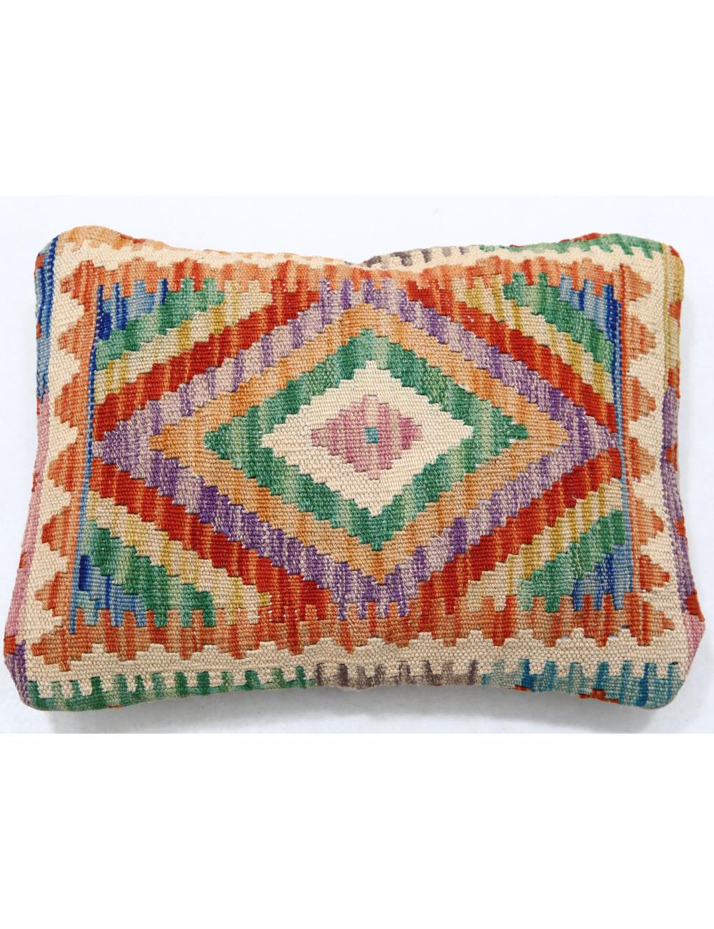 Pillows 1' 0" X 1' 5" Hand-Woven Wool Pillow 1' 0" X 1' 5" (30 X 43) / Multi / Multi