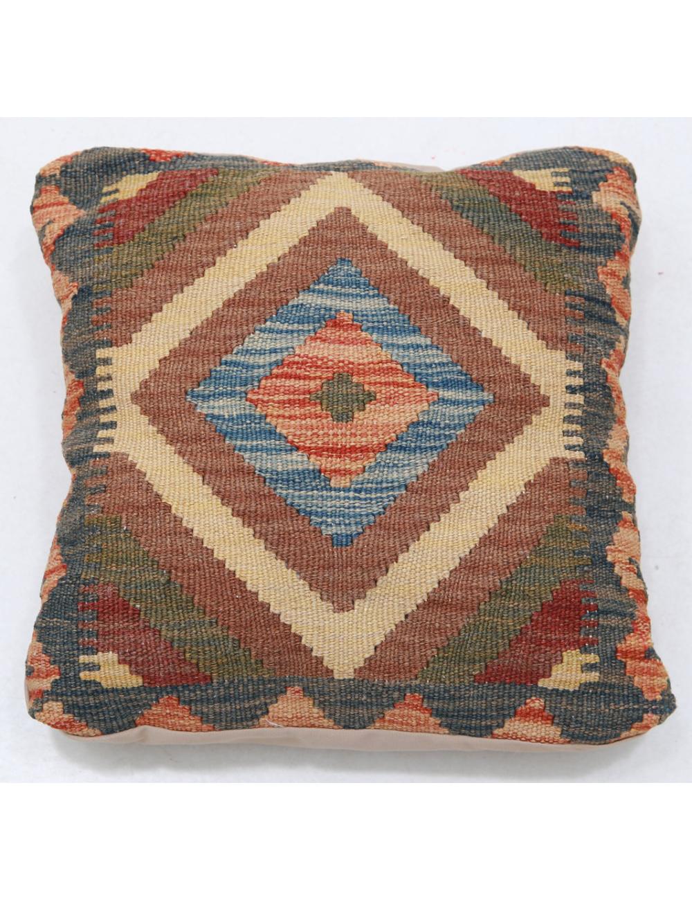 Pillows 1' 5" X 1' 5" Hand-Woven Wool Pillow 1' 5" X 1' 5" (43 X 43) / Multi / Multi