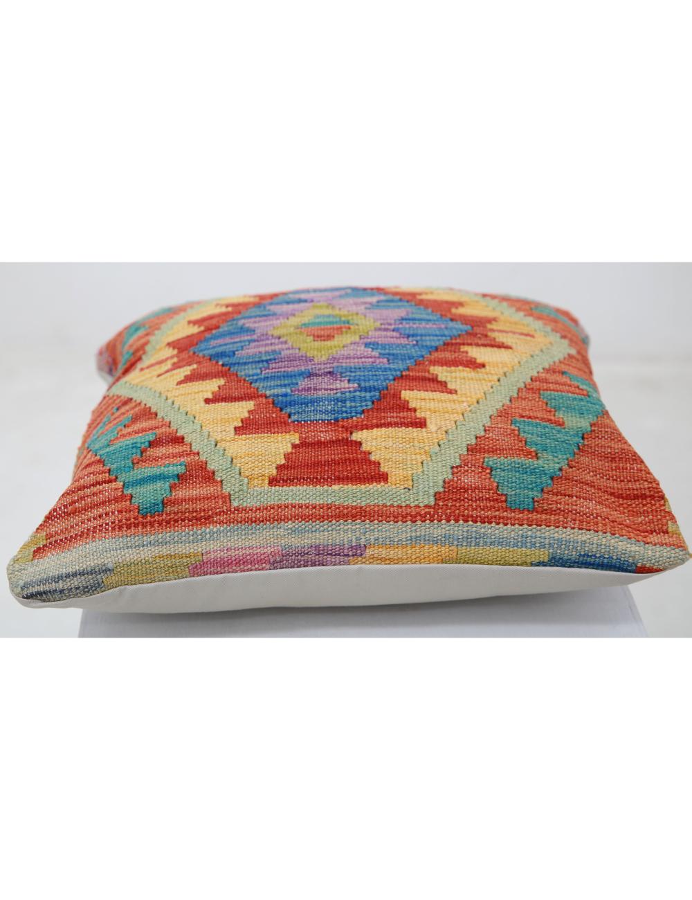 Pillows 1' 5" X 1' 5" Hand-Woven Wool Pillow 1' 5" X 1' 5" (43 X 43) / Multi / Multi