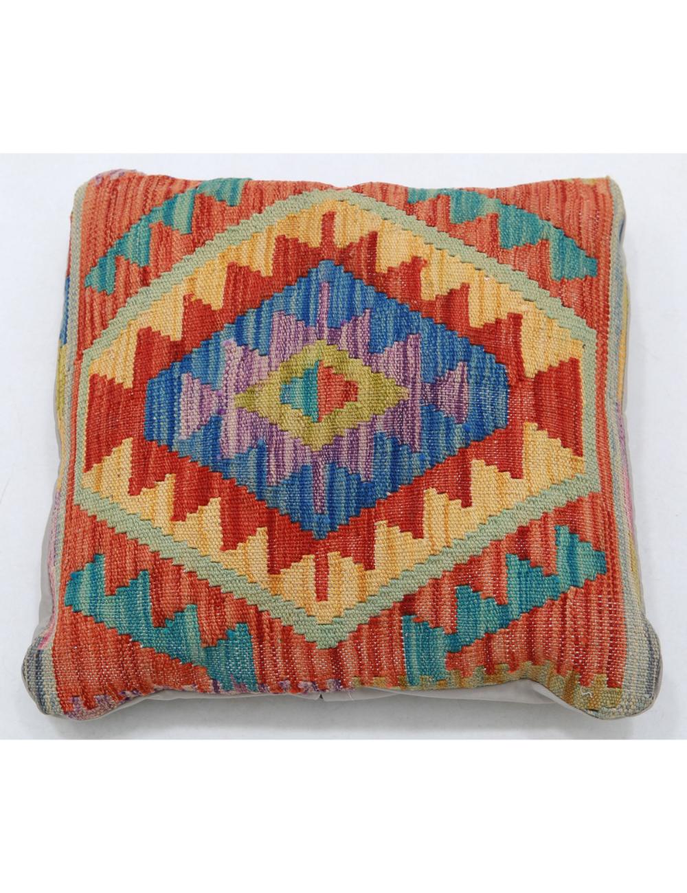 Pillows 1' 5" X 1' 5" Hand-Woven Wool Pillow 1' 5" X 1' 5" (43 X 43) / Multi / Multi