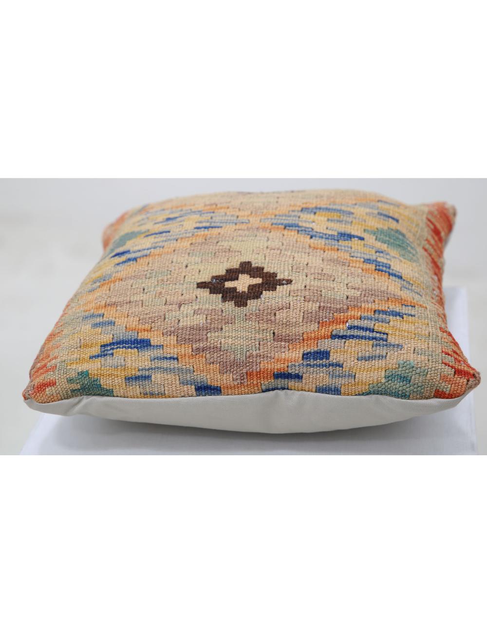 Pillows 1' 5" X 1' 5" Hand-Woven Wool Pillow 1' 5" X 1' 5" (43 X 43) / Multi / Multi