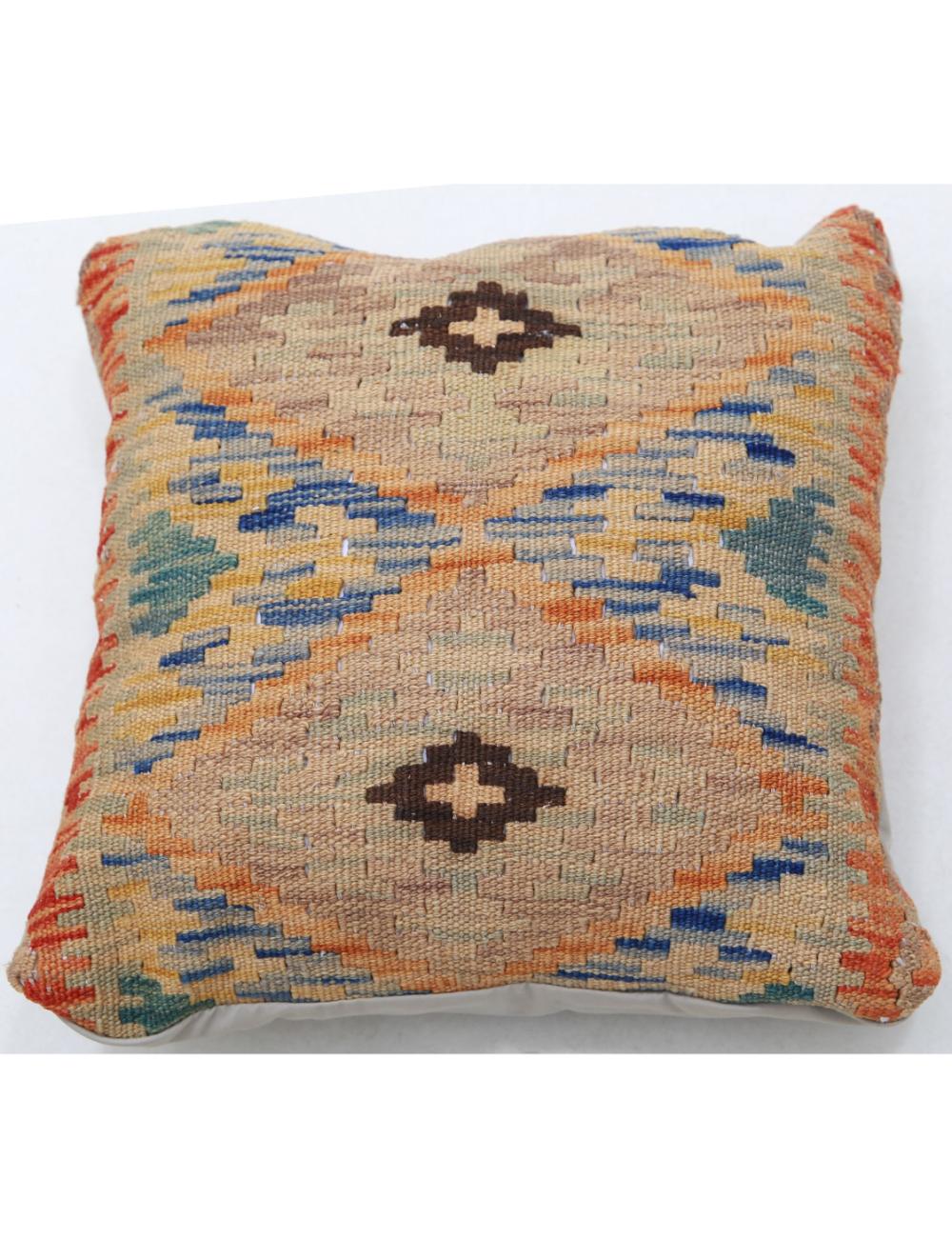 Pillows 1' 5" X 1' 5" Hand-Woven Wool Pillow 1' 5" X 1' 5" (43 X 43) / Multi / Multi