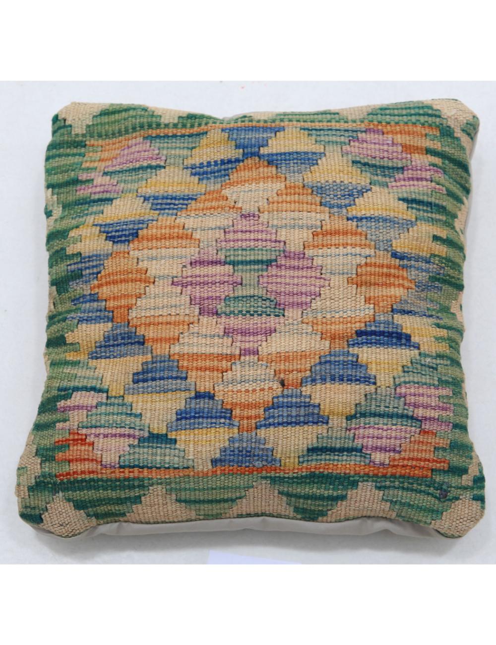 Pillows 1' 5" X 1' 5" Hand-Woven Wool Pillow 1' 5" X 1' 5" (43 X 43) / Multi / Multi