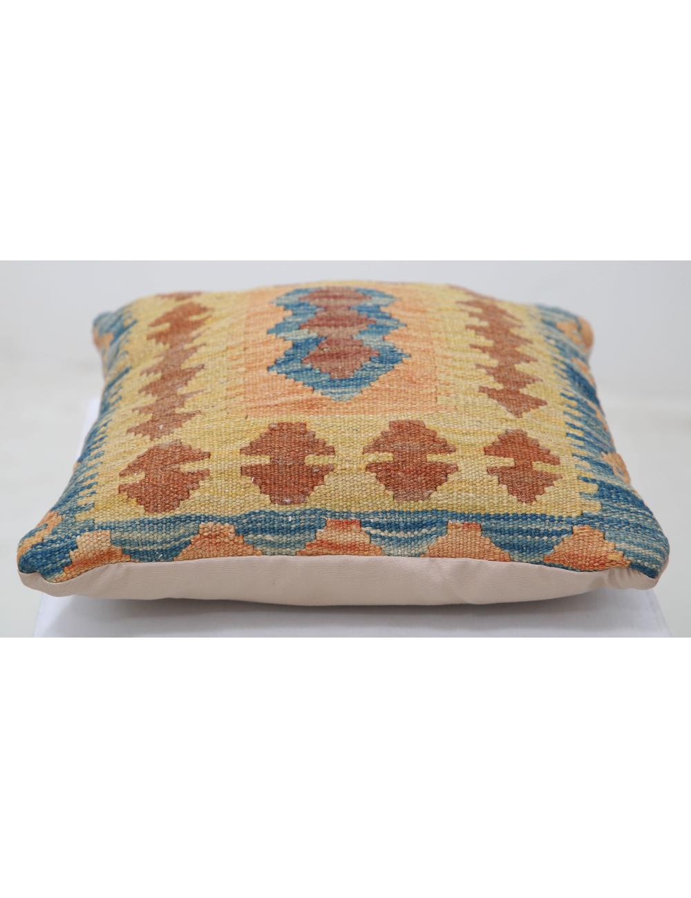 Pillows 1' 5" X 1' 5" Hand-Woven Wool Pillow 1' 5" X 1' 5" (43 X 43) / Multi / Multi