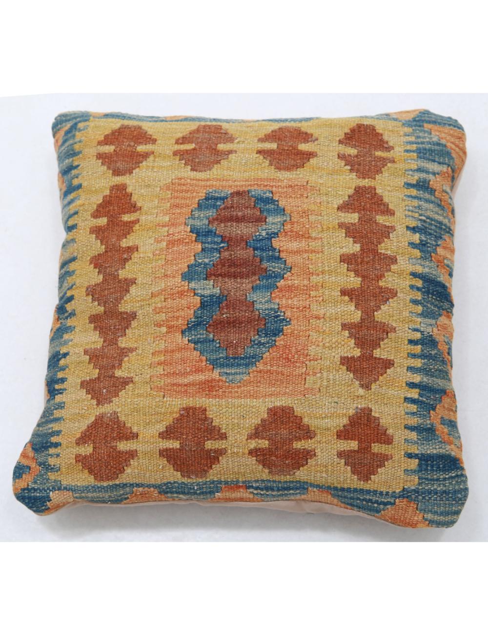 Pillows 1' 5" X 1' 5" Hand-Woven Wool Pillow 1' 5" X 1' 5" (43 X 43) / Multi / Multi