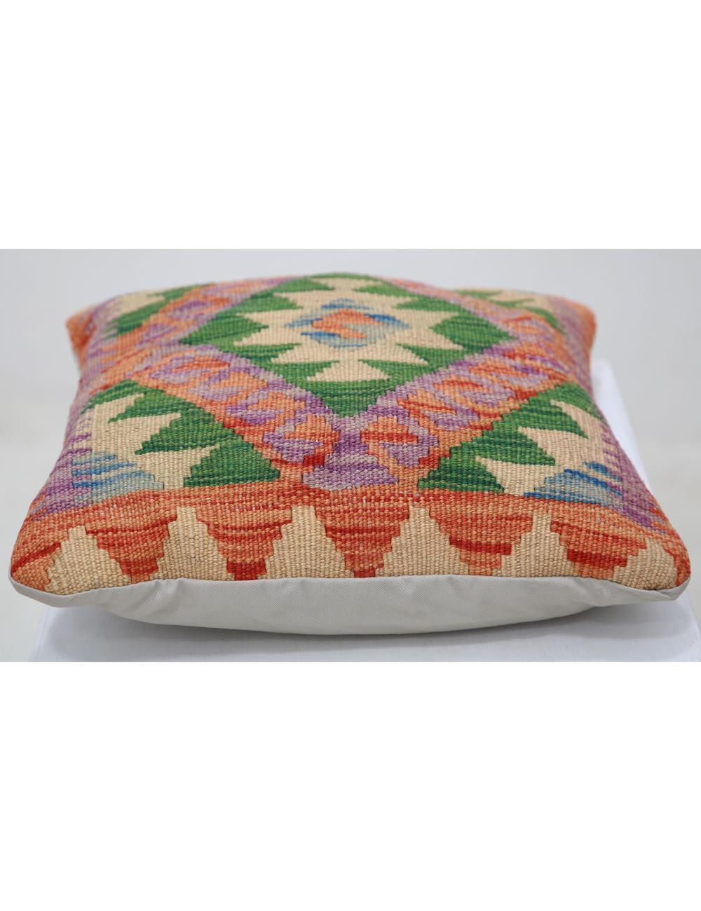 Pillows 1' 5" X 1' 5" Hand-Woven Wool Pillow 1' 5" X 1' 5" (43 X 43) / Multi / Multi