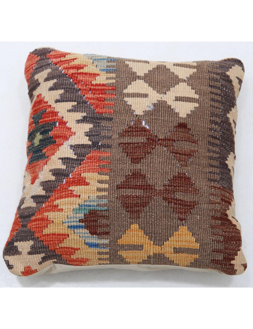 Pillows 1' 5" X 1' 5" Hand-Woven Wool Pillow 1' 5" X 1' 5" (43 X 43) / Multi / Multi