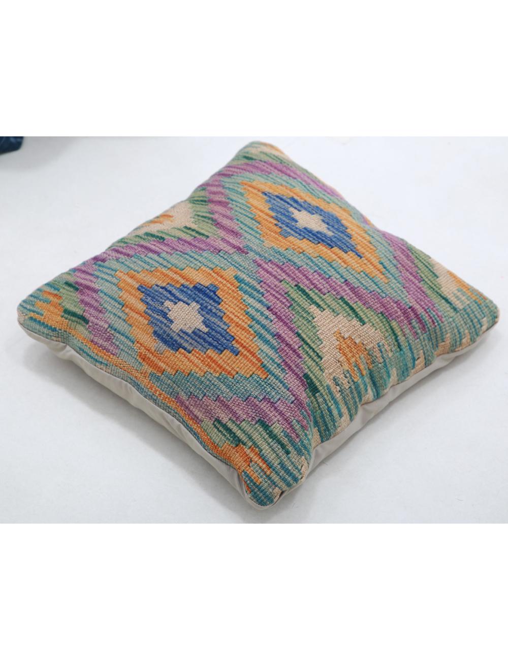 Pillows 1' 5" X 1' 5" Hand-Woven Wool Pillow 1' 5" X 1' 5" (43 X 43) / Multi / Multi