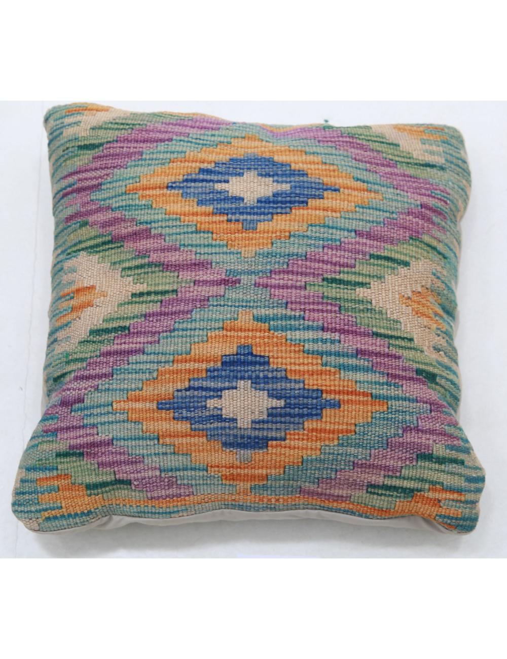 Pillows 1' 5" X 1' 5" Hand-Woven Wool Pillow 1' 5" X 1' 5" (43 X 43) / Multi / Multi