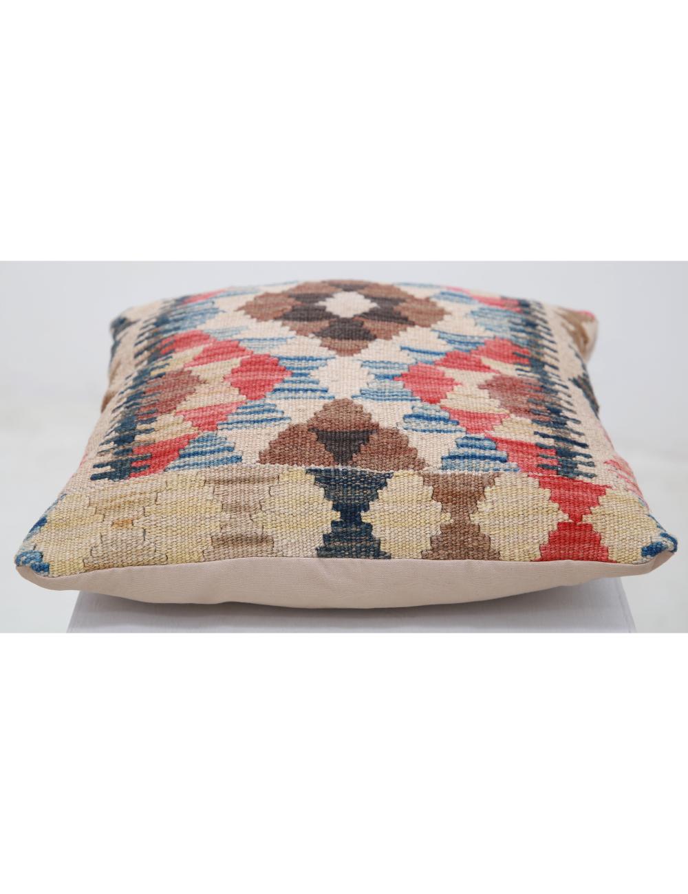 Pillows 1' 5" X 1' 5" Hand-Woven Wool Pillow 1' 5" X 1' 5" (43 X 43) / Multi / Multi