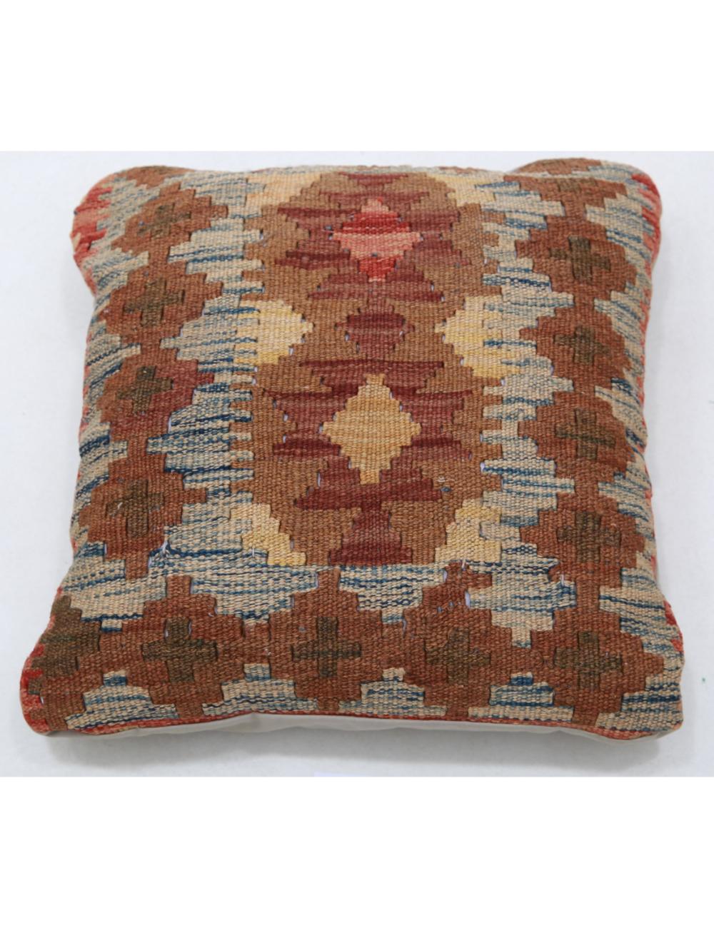 Pillows 1' 5" X 1' 5" Hand-Woven Wool Pillow 1' 5" X 1' 5" (43 X 43) / Multi / Multi