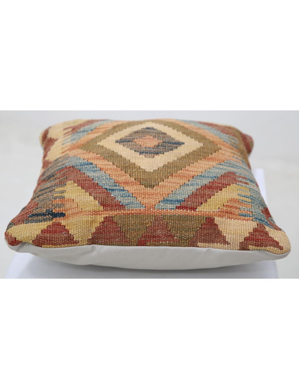 Pillows 1' 5" X 1' 5" Hand-Woven Wool Pillow 1' 5" X 1' 5" (43 X 43) / Multi / Multi