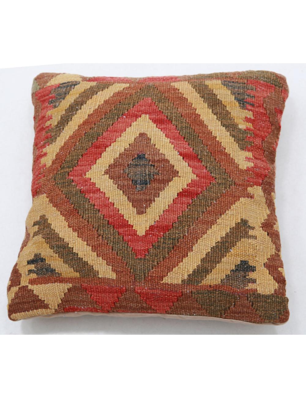 Pillows 1' 5" X 1' 5" Hand-Woven Wool Pillow 1' 5" X 1' 5" (43 X 43) / Multi / Multi