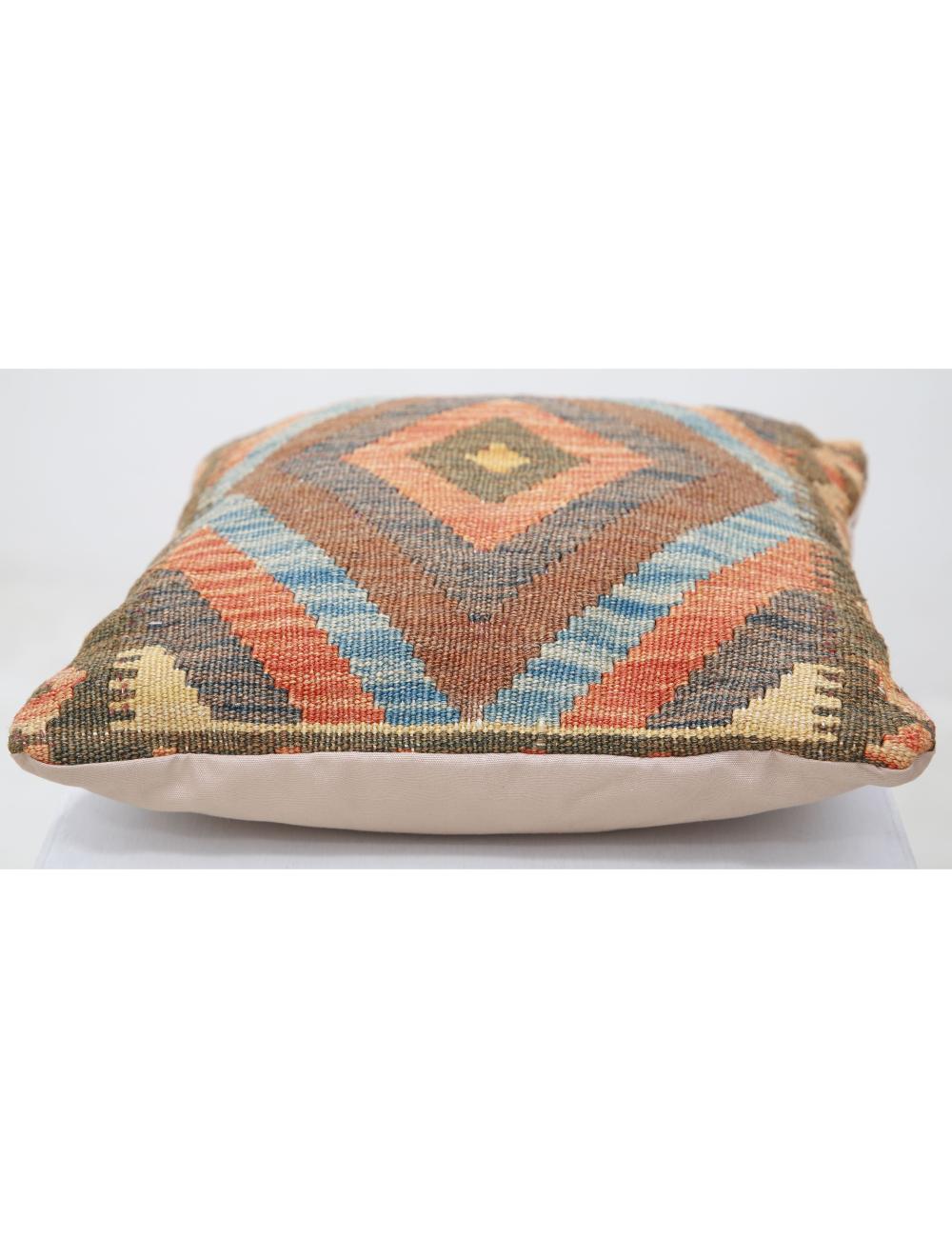 Pillows 1' 5" X 1' 5" Hand-Woven Wool Pillow 1' 5" X 1' 5" (43 X 43) / Multi / Multi