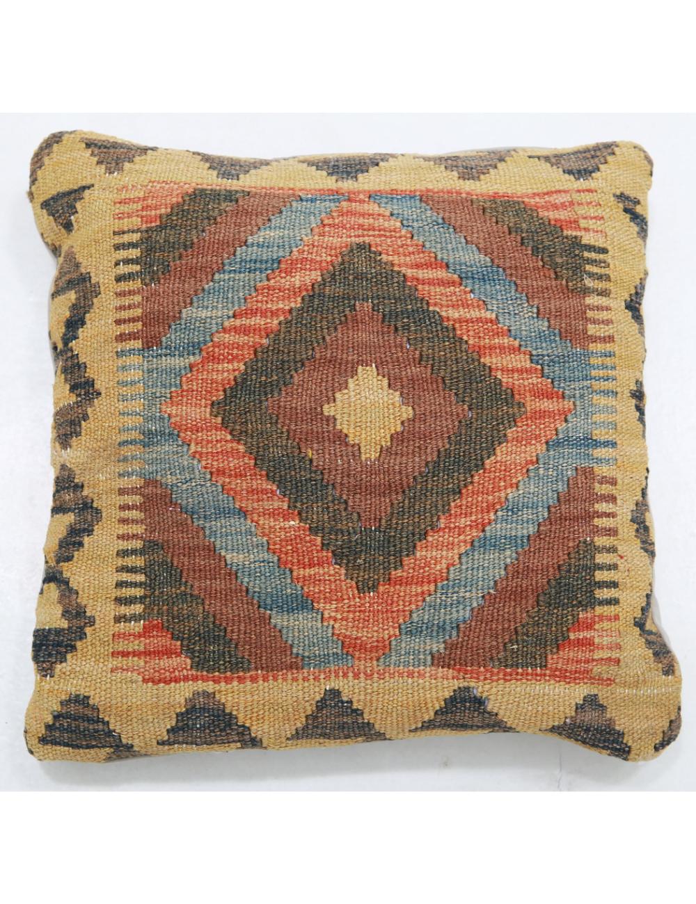 Pillows 1' 5" X 1' 5" Hand-Woven Wool Pillow 1' 5" X 1' 5" (43 X 43) / Multi / Multi