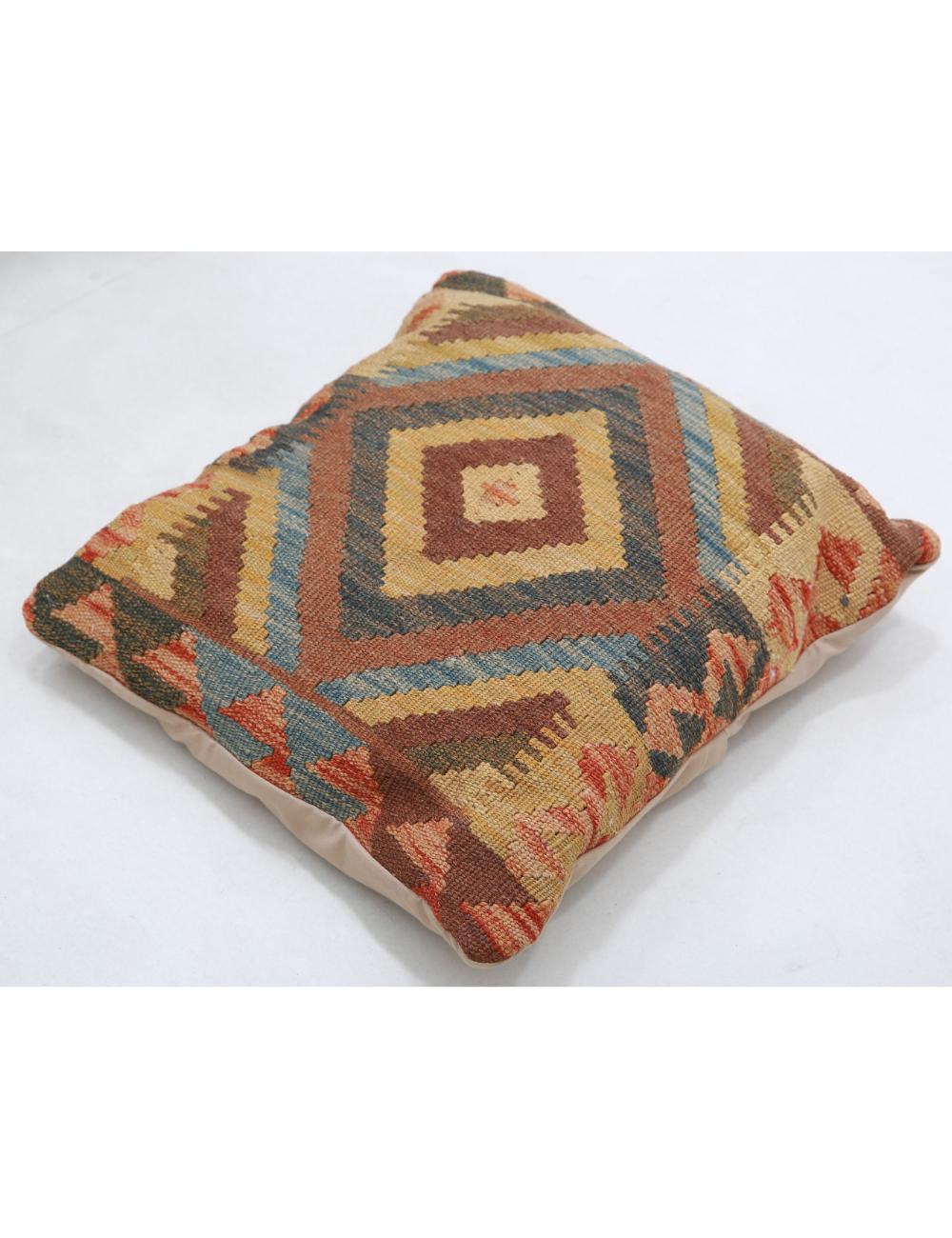 Pillows 1' 5" X 1' 5" Hand-Woven Wool Pillow 1' 5" X 1' 5" (43 X 43) / Multi / Multi