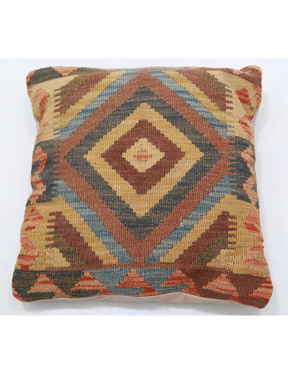 Pillows 1' 5" X 1' 5" Hand-Woven Wool Pillow 1' 5" X 1' 5" (43 X 43) / Multi / Multi