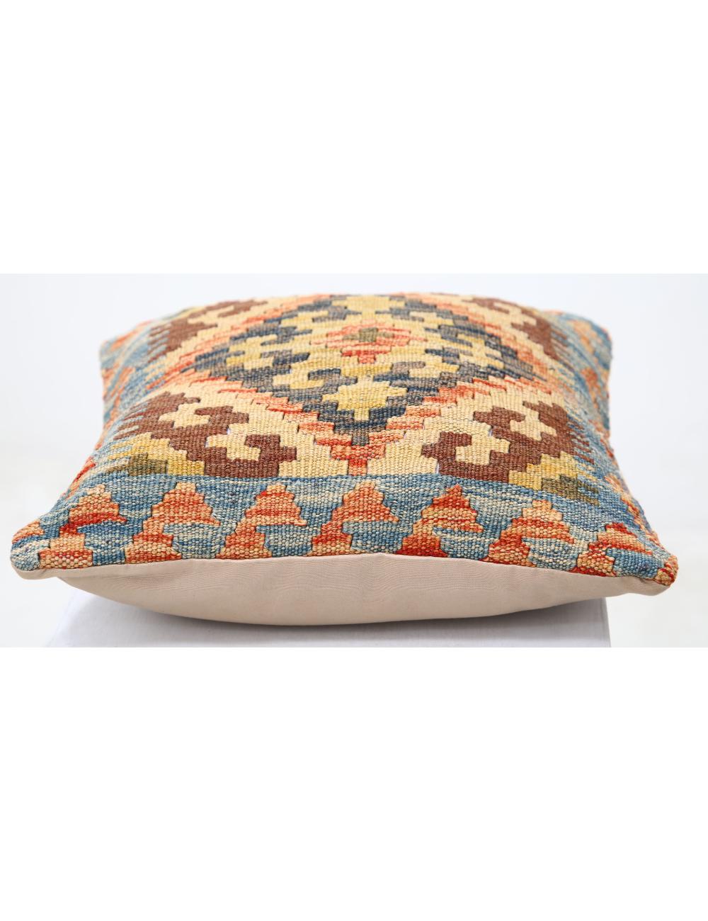 Pillows 1' 5" X 1' 5" Hand-Woven Wool Pillow 1' 5" X 1' 5" (43 X 43) / Multi / Multi