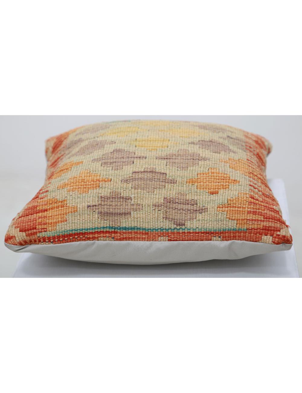 Pillows 1' 5" X 1' 5" Hand-Woven Wool Pillow 1' 5" X 1' 5" (43 X 43) / Multi / Multi